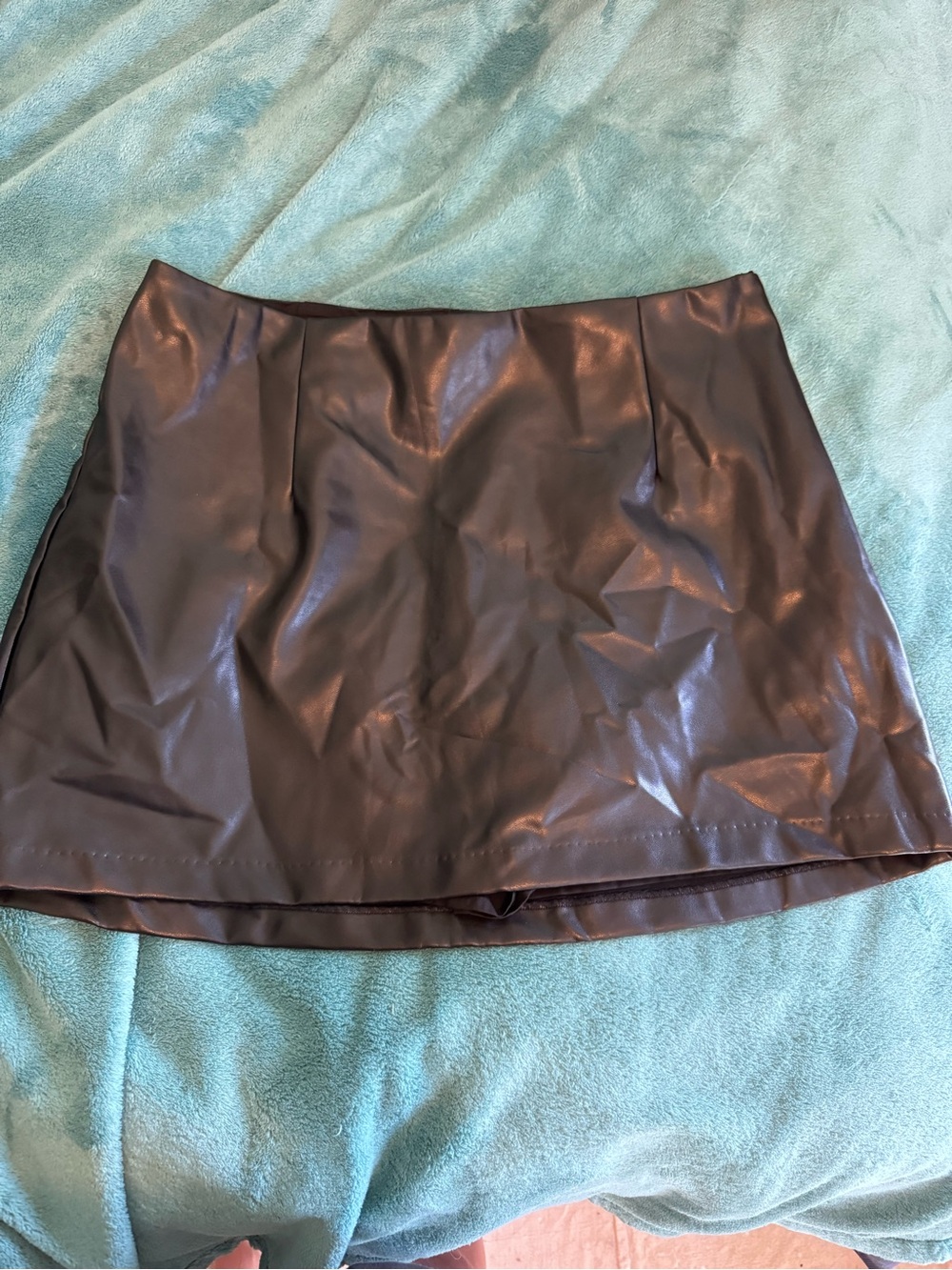 Abercrombie & Fitch Faux Leather Black Mini Skirt